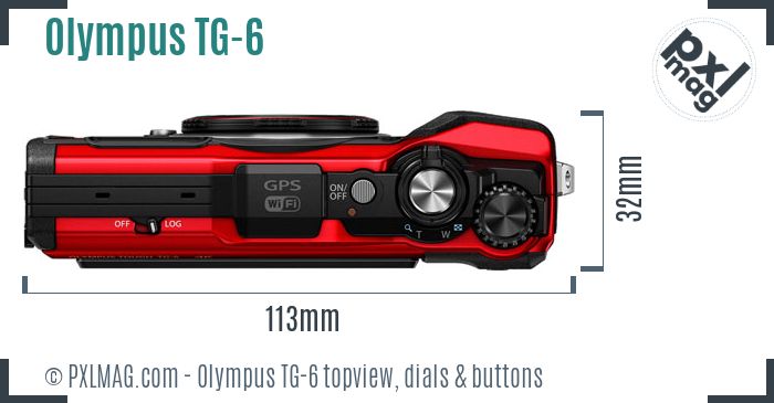Olympus Tough TG-6 topview buttons dials