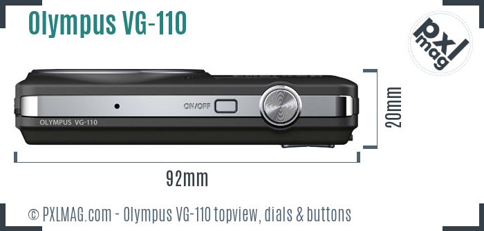 Olympus VG-110 topview buttons dials