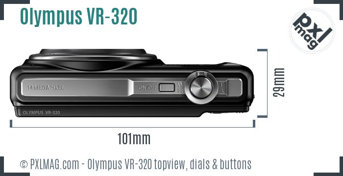 Olympus VR-320 topview buttons dials