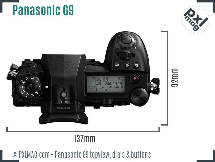 Panasonic Lumix DC-G9 topview buttons dials