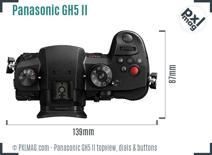 Panasonic Lumix DC-GH5 II topview buttons dials