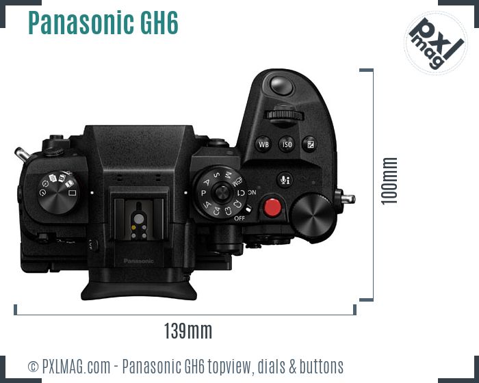 Panasonic Lumix DC-GH6 topview buttons dials
