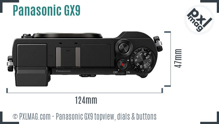 Panasonic Lumix DC-GX9 topview buttons dials