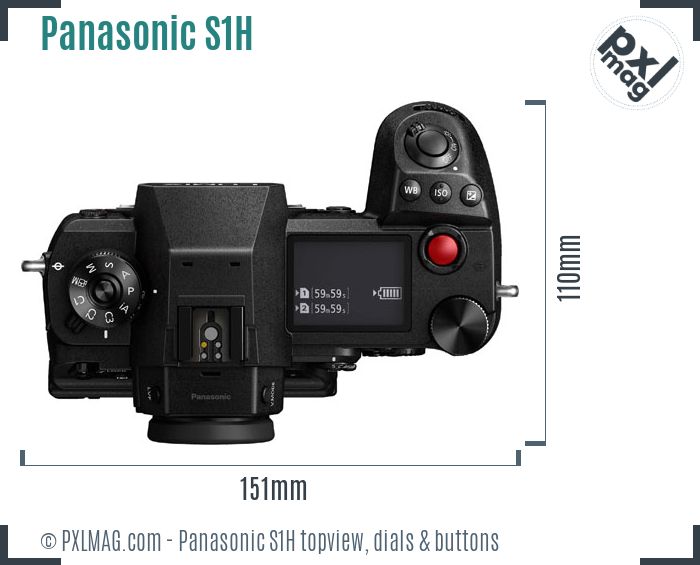 Panasonic Lumix DC-S1H topview buttons dials