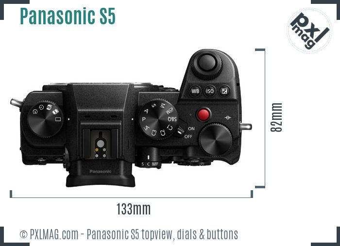 Panasonic Lumix DC-S5 topview buttons dials