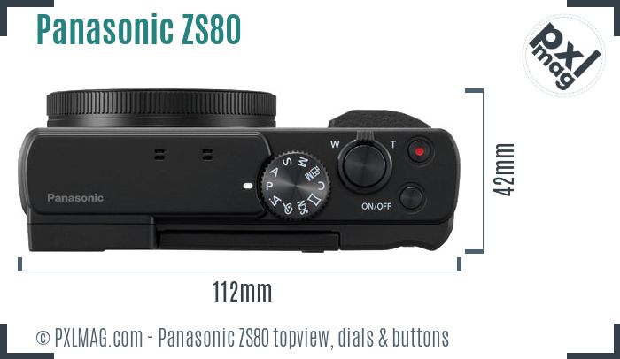 Panasonic Lumix DC-ZS80 topview buttons dials