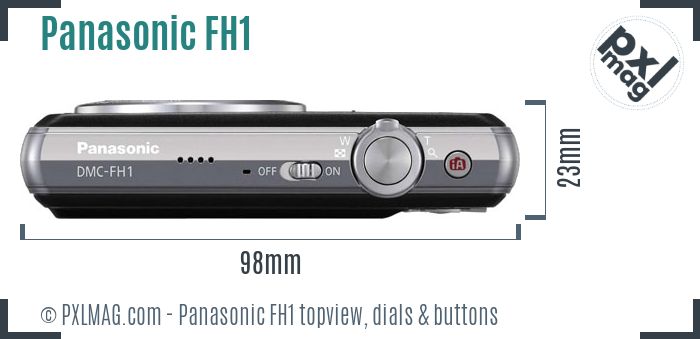 Panasonic Lumix DMC-FH1 topview buttons dials