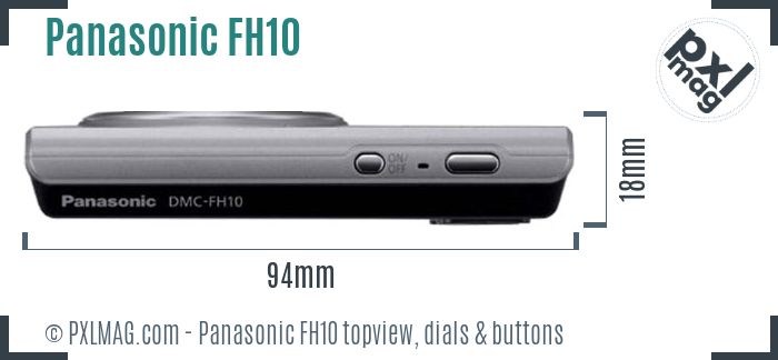 Panasonic Lumix DMC-FH10 topview buttons dials