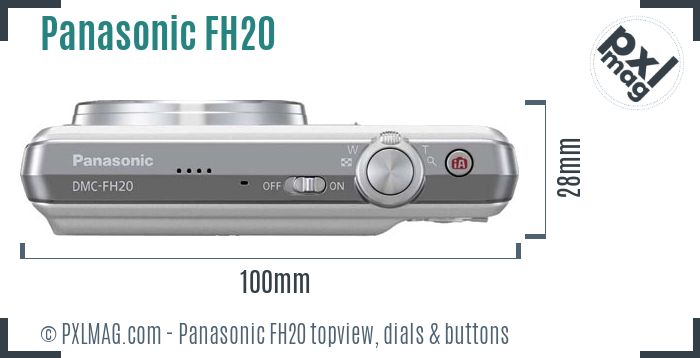 Panasonic Lumix DMC-FH20 topview buttons dials