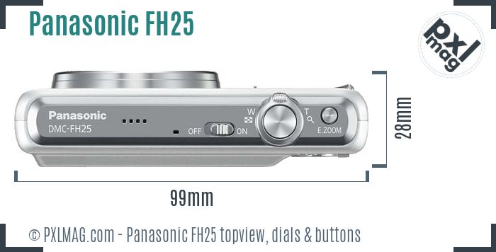 Panasonic Lumix DMC-FH25 topview buttons dials