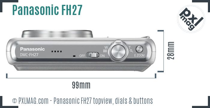 Panasonic Lumix DMC-FH27 topview buttons dials