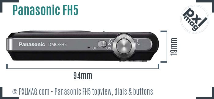 Panasonic Lumix DMC-FH5 topview buttons dials