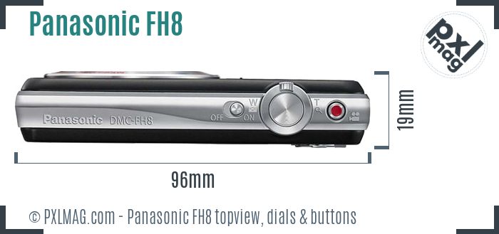 Panasonic Lumix DMC-FH8 topview buttons dials
