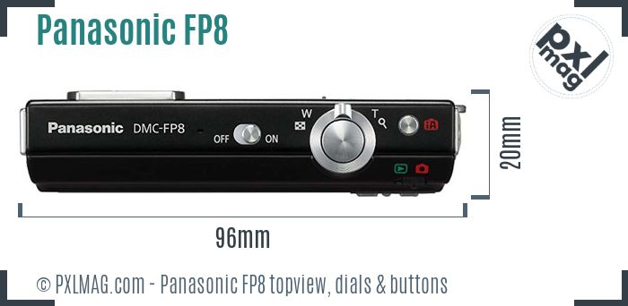 Panasonic Lumix DMC-FP8 topview buttons dials