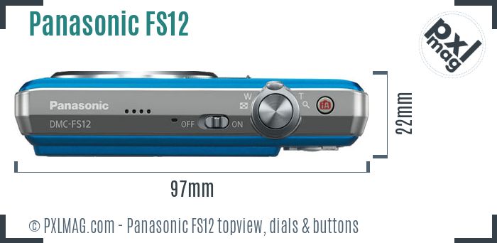 Panasonic Lumix DMC-FS12 topview buttons dials