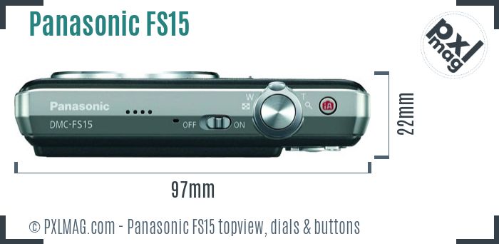 Panasonic Lumix DMC-FS15 topview buttons dials