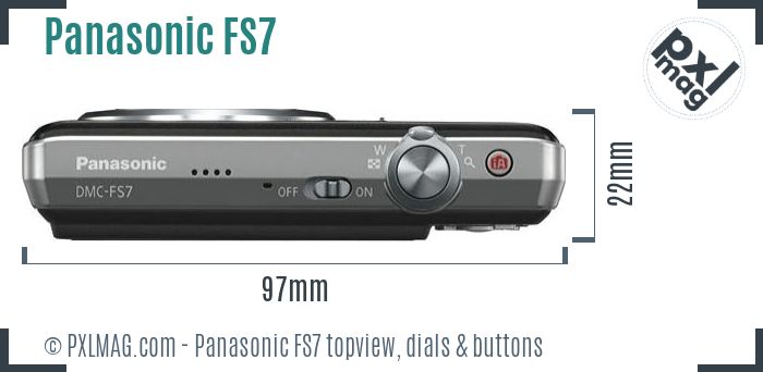 Panasonic Lumix DMC-FS7 topview buttons dials