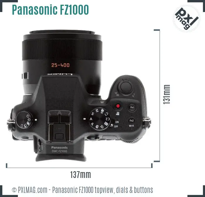 Panasonic Lumix DMC-FZ1000 topview buttons dials