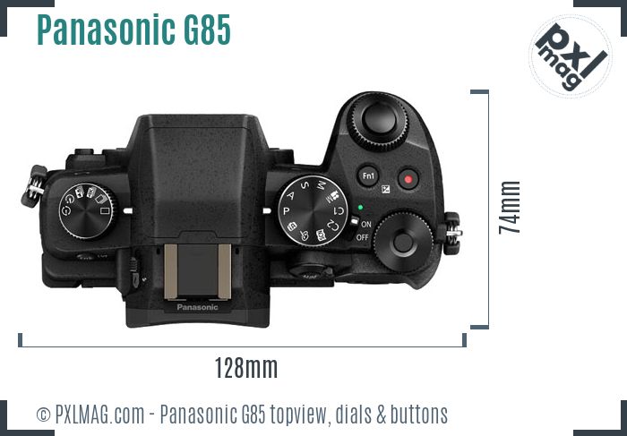 Panasonic Lumix DMC-G85 topview buttons dials