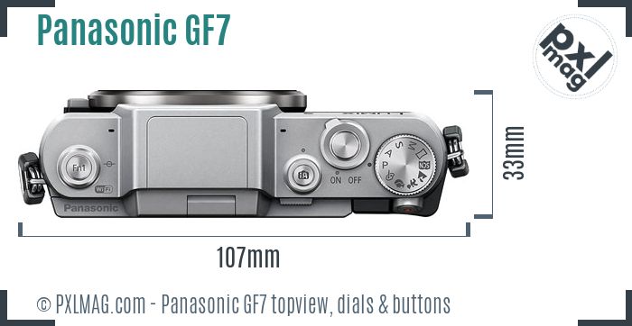 Panasonic Lumix DMC-GF7 topview buttons dials