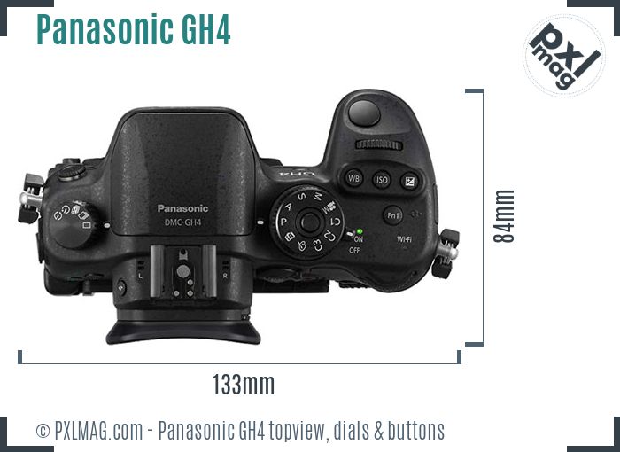 Panasonic Lumix DMC-GH4 topview buttons dials