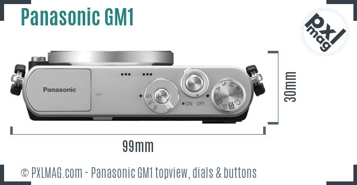 Panasonic Lumix DMC-GM1 topview buttons dials