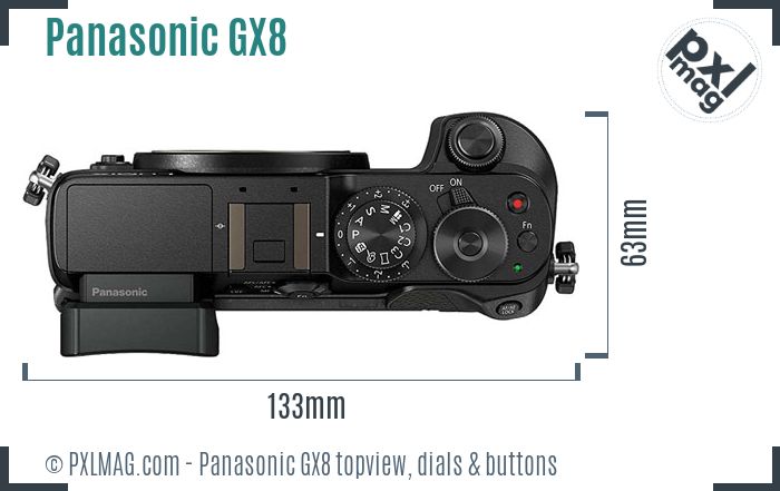 Panasonic Lumix DMC-GX8 topview buttons dials