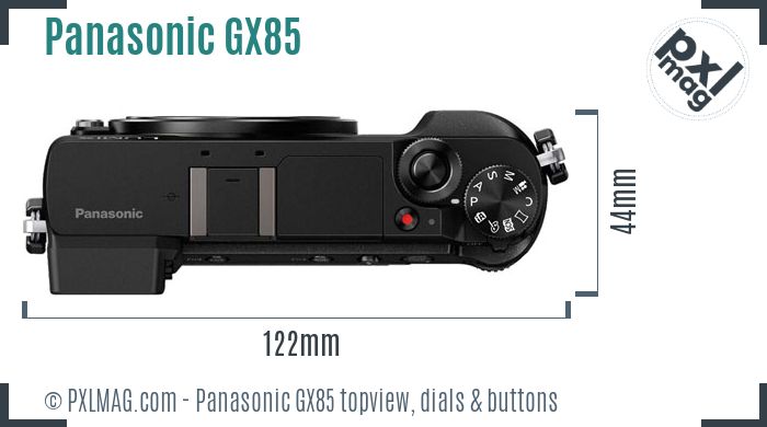 Panasonic Lumix DMC-GX85 topview buttons dials