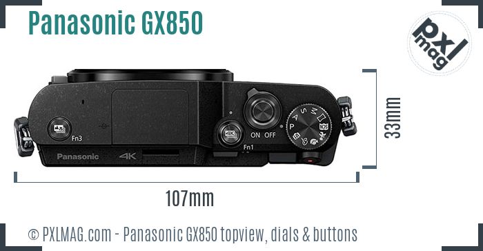 Panasonic Lumix DMC-GX850 topview buttons dials