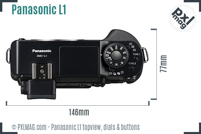 Panasonic Lumix DMC-L1 topview buttons dials