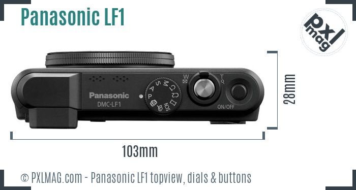 Panasonic Lumix DMC-LF1 topview buttons dials