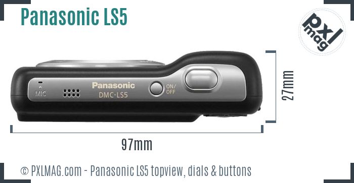 Panasonic Lumix DMC-LS5 topview buttons dials