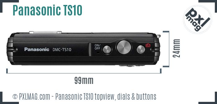 Panasonic Lumix DMC-TS10 topview buttons dials