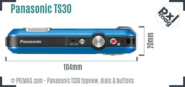 Panasonic Lumix DMC-TS30 topview buttons dials