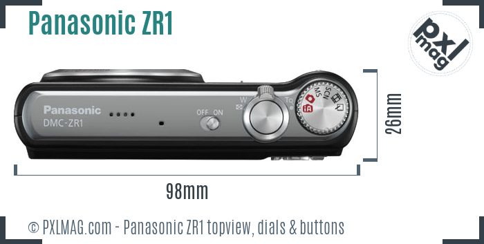 Panasonic Lumix DMC-ZR1 topview buttons dials