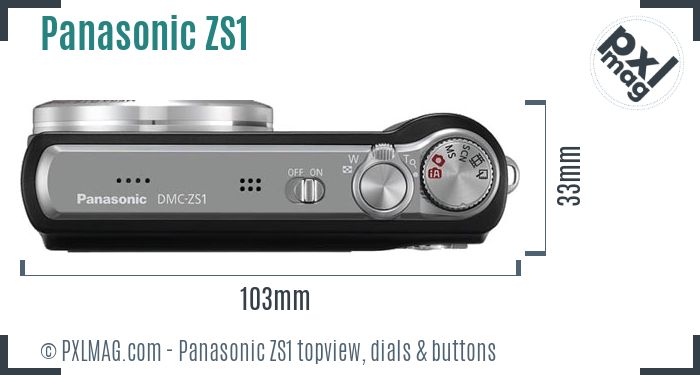 Panasonic Lumix DMC-ZS1 topview buttons dials