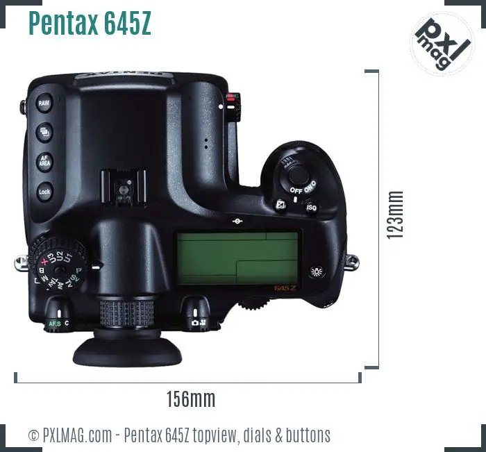 Pentax 645Z topview buttons dials
