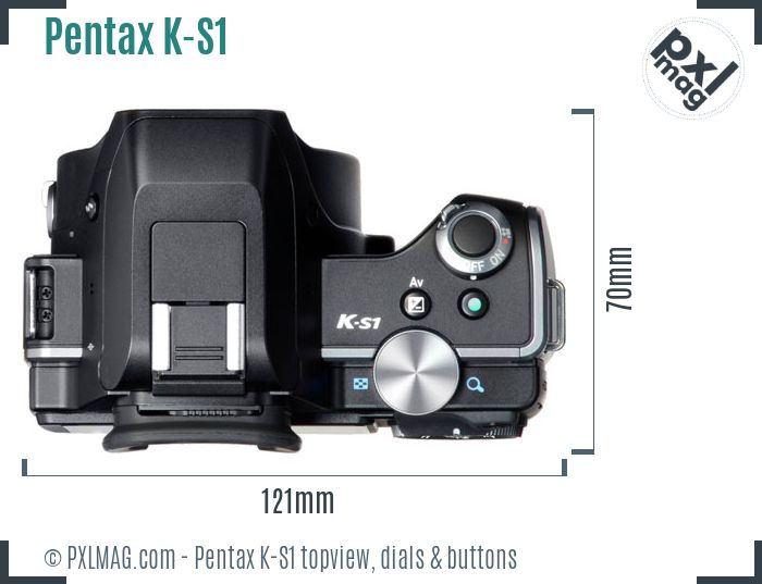 Pentax K-S1 topview buttons dials