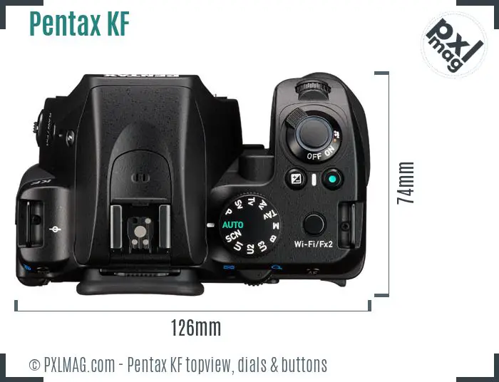 Pentax KF topview buttons dials