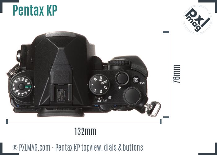 Pentax KP topview buttons dials