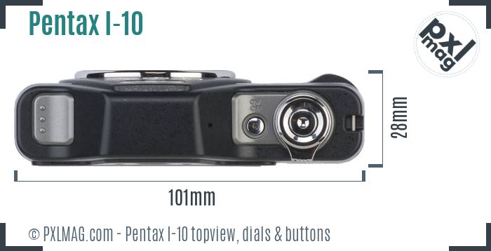 Pentax Optio I-10 topview buttons dials