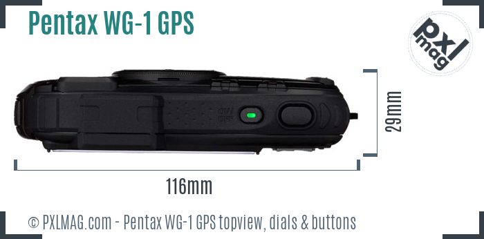 Pentax Optio WG-1 GPS topview buttons dials