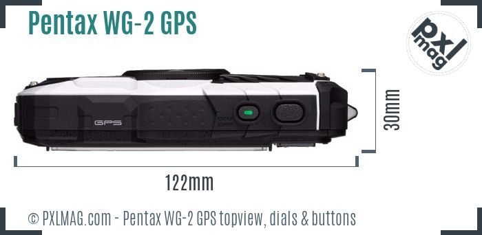 Pentax Optio WG-2 GPS topview buttons dials