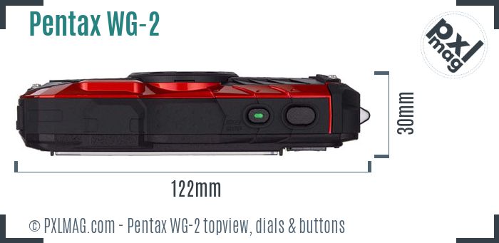 Pentax Optio WG-2 topview buttons dials