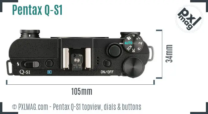Pentax Q-S1 topview buttons dials