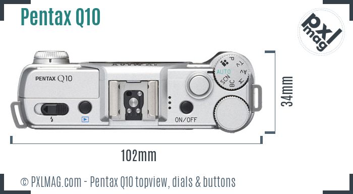 Pentax Q10 topview buttons dials