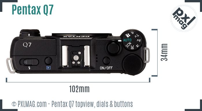 Pentax Q7 topview buttons dials