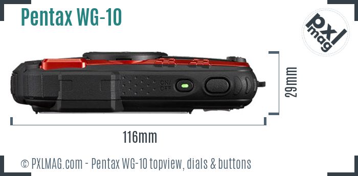 Pentax WG-10 topview buttons dials