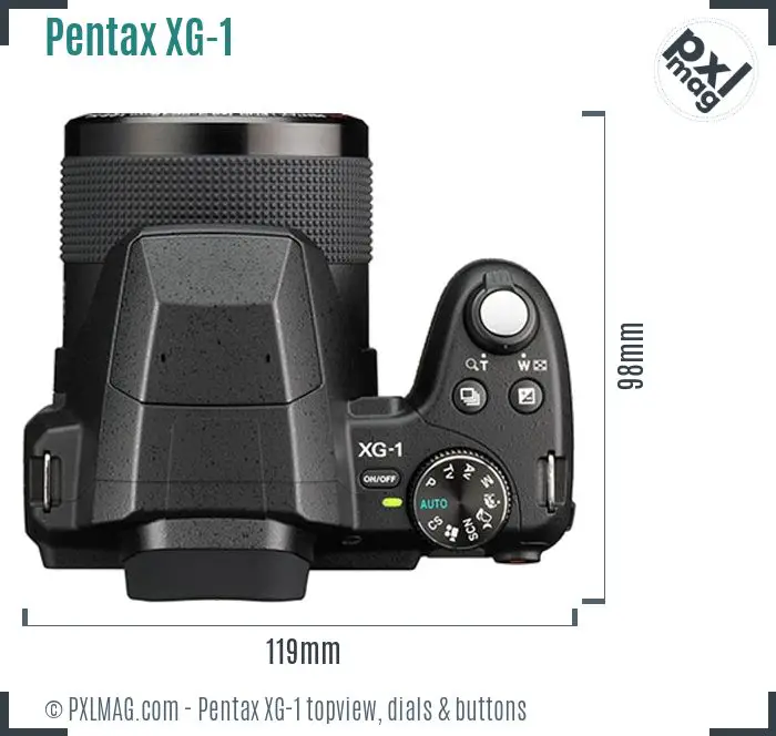Pentax XG-1 topview buttons dials