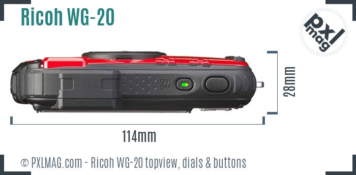 Ricoh WG-20 topview buttons dials